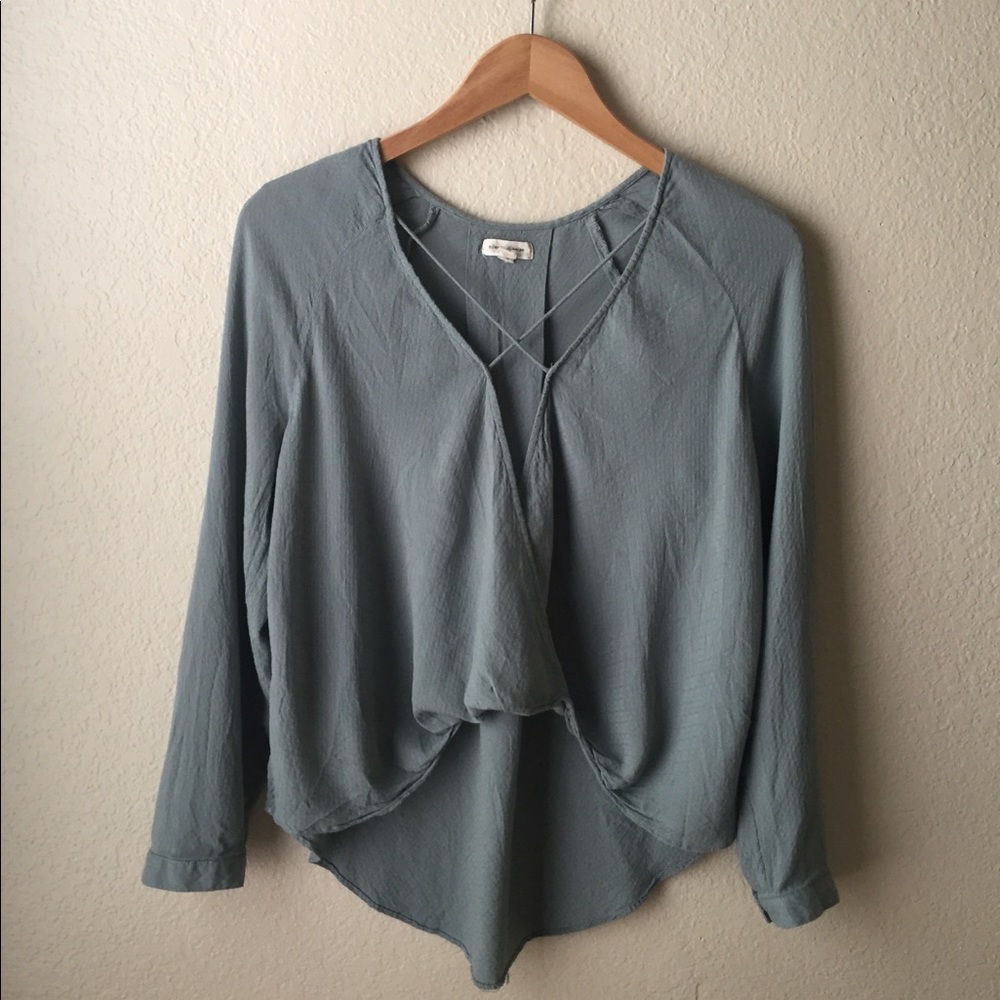 Silence + Noise Cross Front Blouse